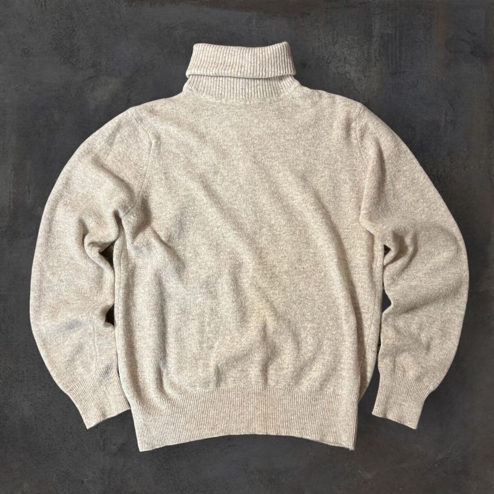Vintage Sears‎ Turtleneck Beige Sweater Unisex NO TAG LambsWool and Angora